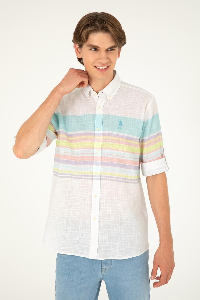 Erkek Mint Uzun Kollu Gömlek