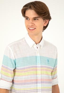 Erkek Mint Uzun Kollu Gömlek - 50283721016