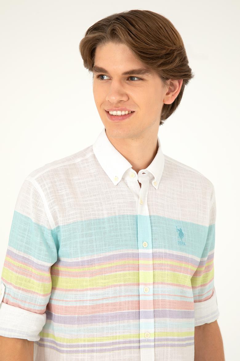 Erkek Mint Uzun Kollu Gömlek - 50283721016