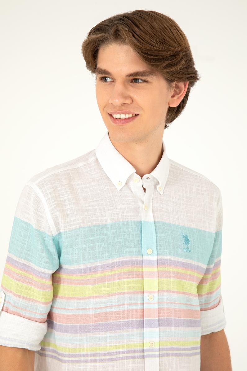 Erkek Mint Uzun Kollu Gömlek