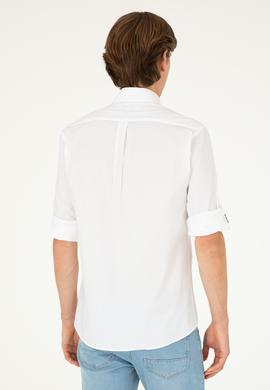 Erkek Beyaz Uzun Kollu Gömlek - 50283726016