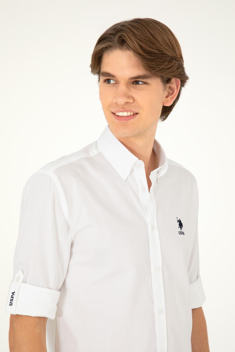 Erkek Beyaz Uzun Kollu Gömlek - 50283726016