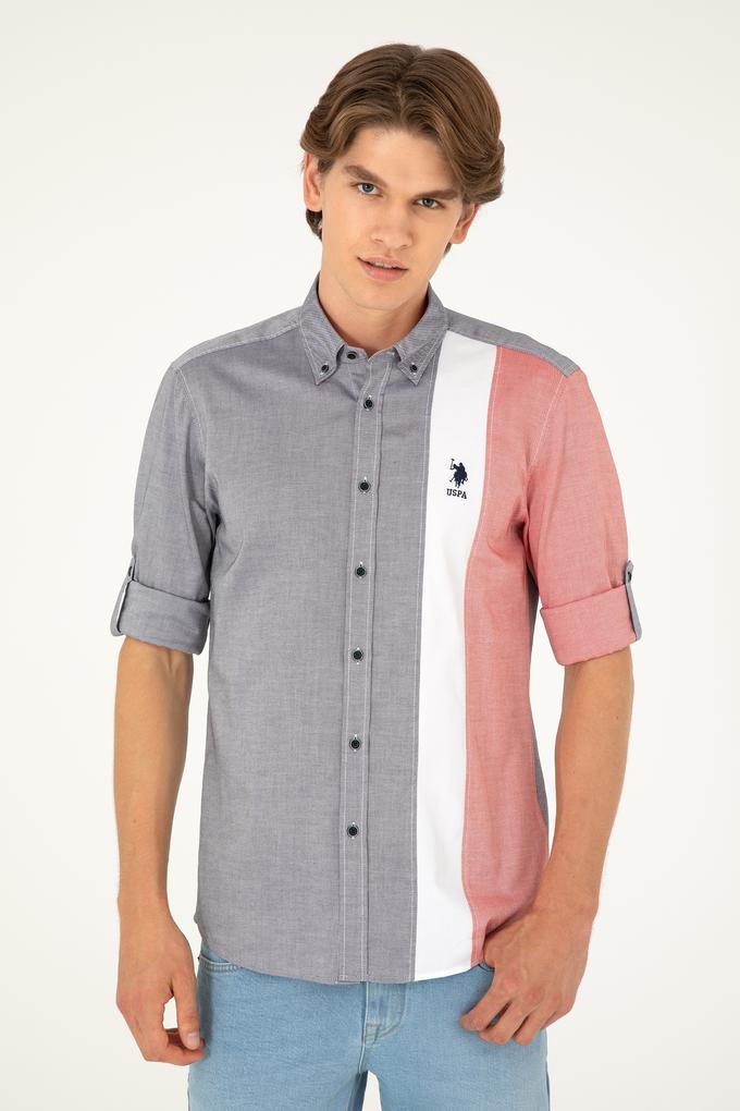 Erkek Lacivert Uzun Kollu Gömlek