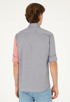 Erkek Lacivert Uzun Kollu Gömlek - 50283426048