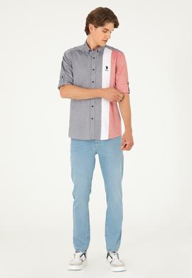 Erkek Lacivert Uzun Kollu Gömlek - 50283426048