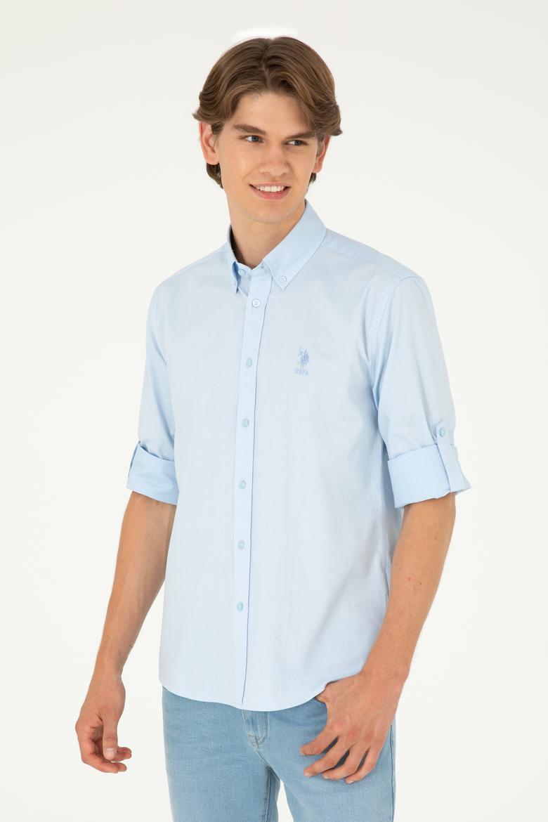 Erkek Açık Mavi Uzun Kollu Gömlek - 50283726007