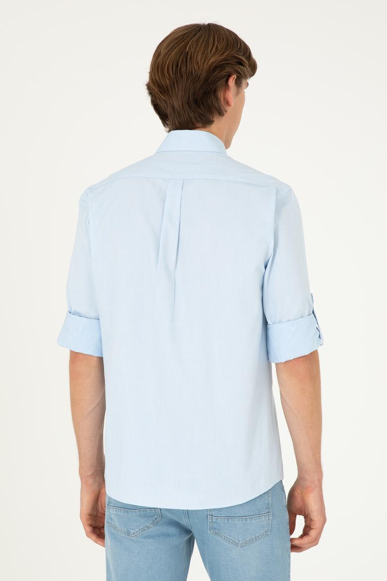 Erkek Açık Mavi Uzun Kollu Gömlek - 50283726007