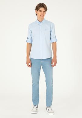 Erkek Açık Mavi Uzun Kollu Gömlek - 50283726007