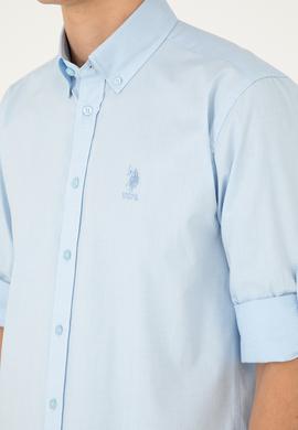 Erkek Açık Mavi Uzun Kollu Gömlek - 50283726007