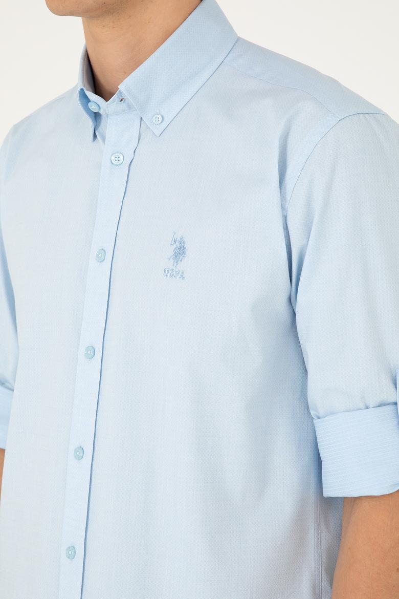 Erkek Açık Mavi Uzun Kollu Gömlek - 50283726007