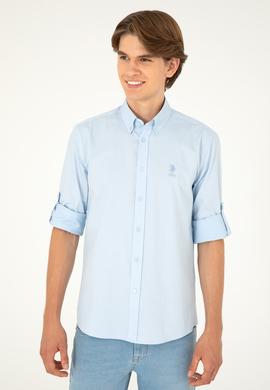 Erkek Açık Mavi Uzun Kollu Gömlek - 50283726007