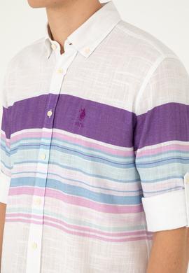 Erkek Mor Uzun Kollu Gömlek - 50283721025