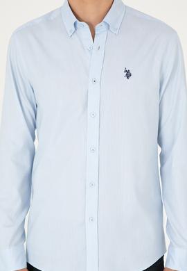 Erkek Açık Mavi Uzun Kollu Basic Gömlek - 50293920004