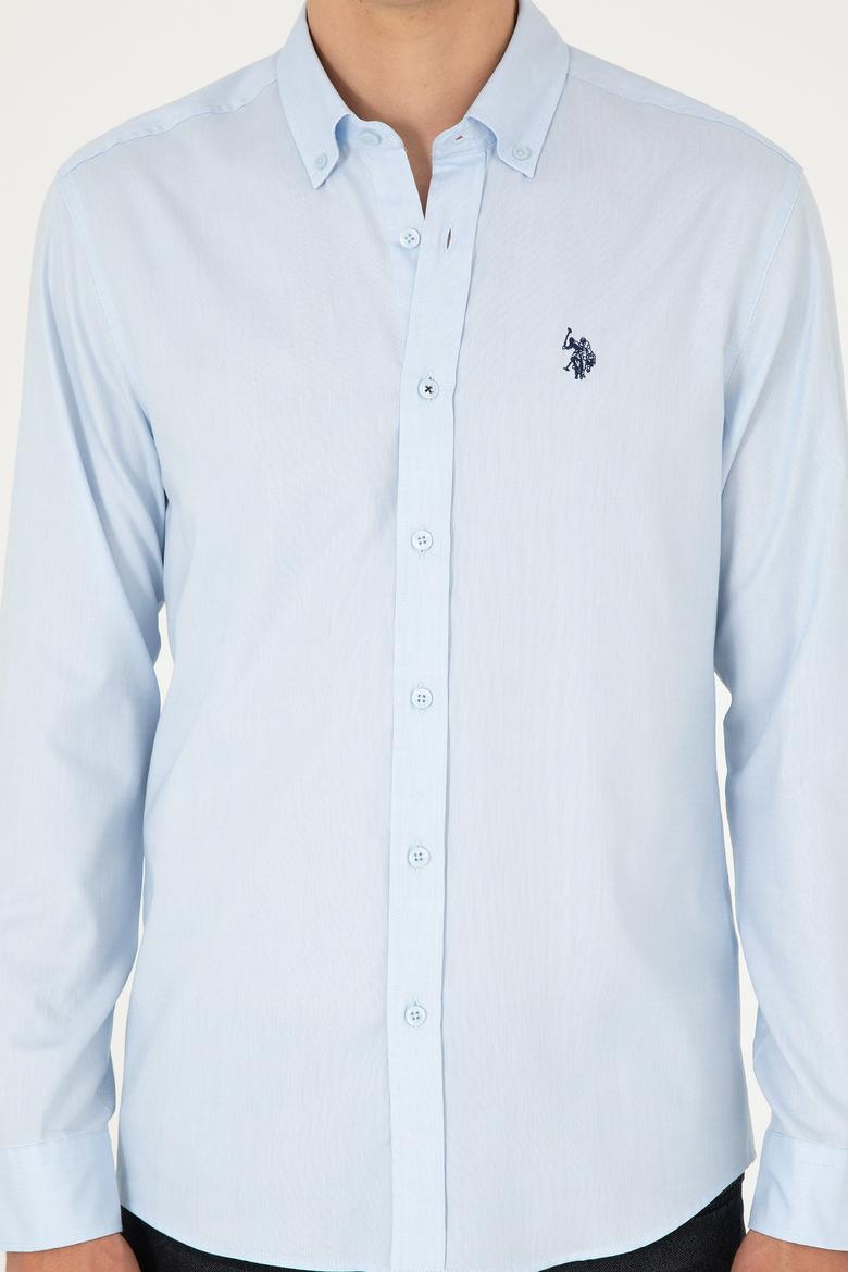 Erkek Açık Mavi Uzun Kollu Basic Gömlek - 50293920004