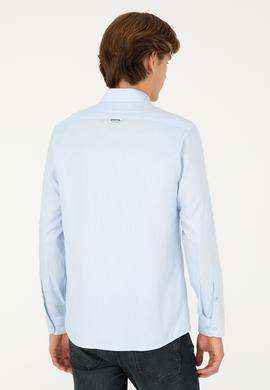 Erkek Açık Mavi Uzun Kollu Basic Gömlek - 50293920004
