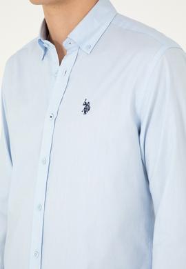 Erkek Açık Mavi Uzun Kollu Basic Gömlek - 50293920004