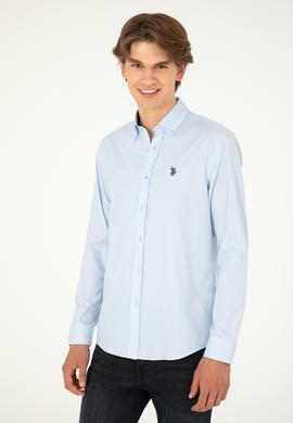 Erkek Açık Mavi Uzun Kollu Basic Gömlek - 50293920004