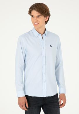 Erkek Açık Mavi Uzun Kollu Basic Gömlek - 50293920004