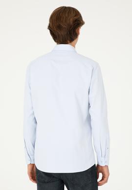 Erkek Açık Mavi Uzun Kollu Basic Gömlek - 50295897001