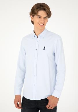 Erkek Açık Mavi Uzun Kollu Basic Gömlek - 50295897001