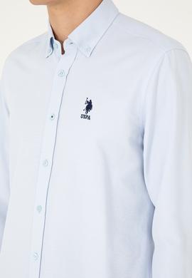 Erkek Açık Mavi Uzun Kollu Basic Gömlek - 50295897001