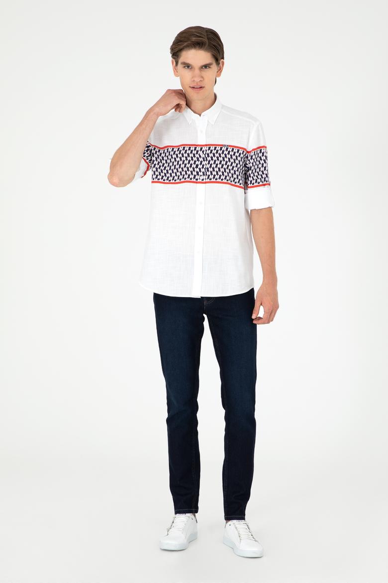 Erkek Lacivert Uzun Kollu Gömlek - 50283720017