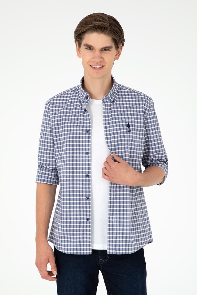 Erkek Lacivert Uzun Kollu Gömlek