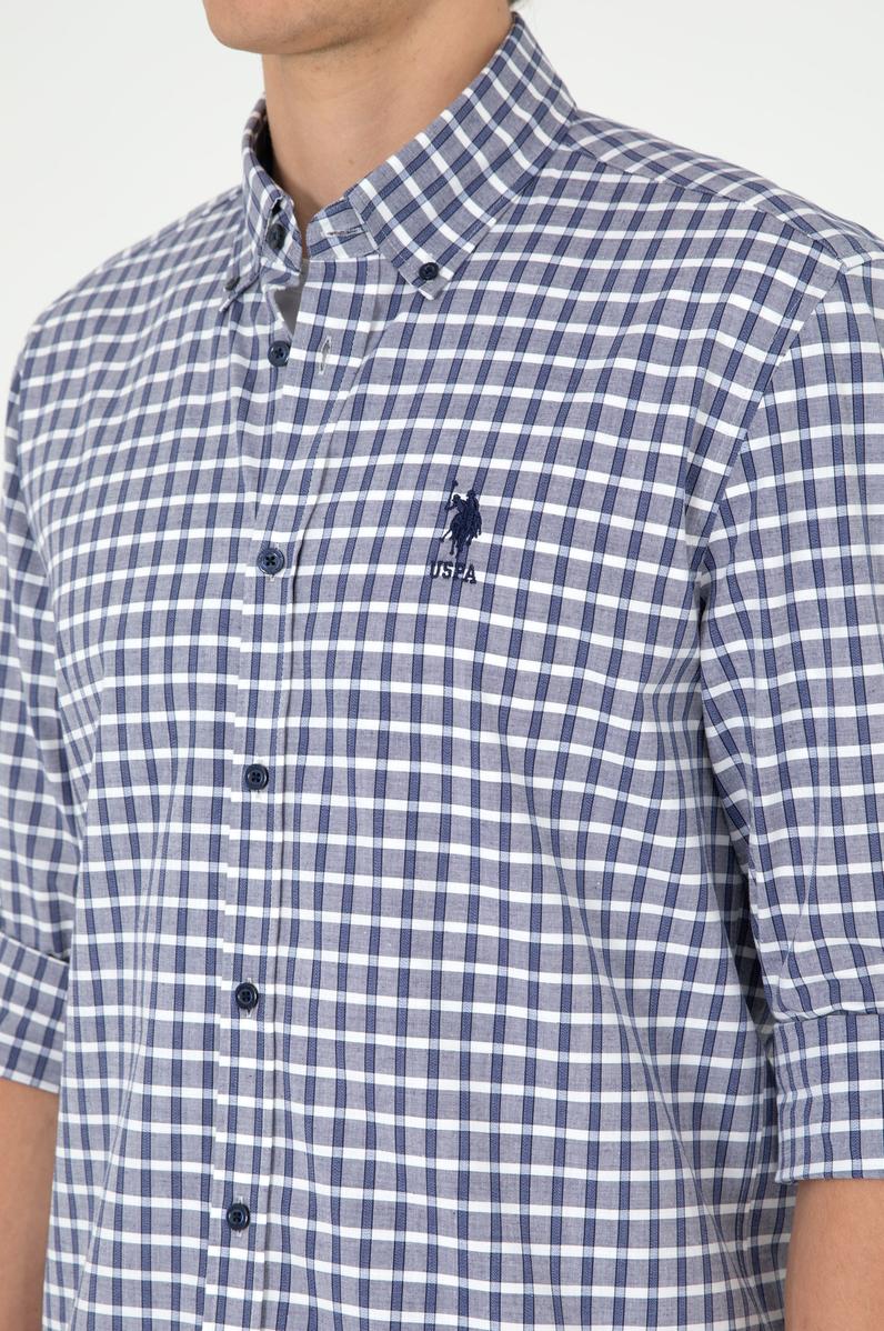 Erkek Lacivert Uzun Kollu Gömlek