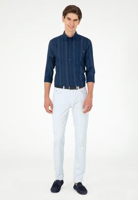 Erkek Açık Mavi Kanvas Pantolon - 50286003094