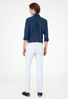 Erkek Açık Mavi Kanvas Pantolon - 50286003094