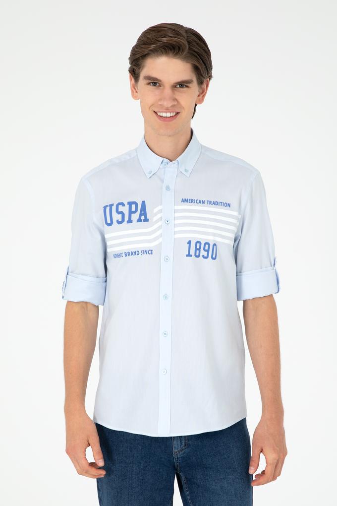 Erkek Açık Mavi Uzun Kollu Gömlek