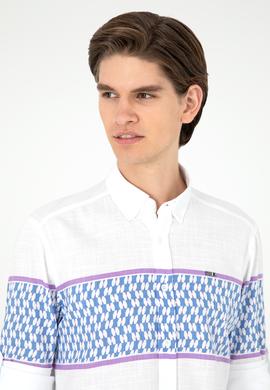 Erkek Saks Uzun Kollu Gömlek - 50283720007