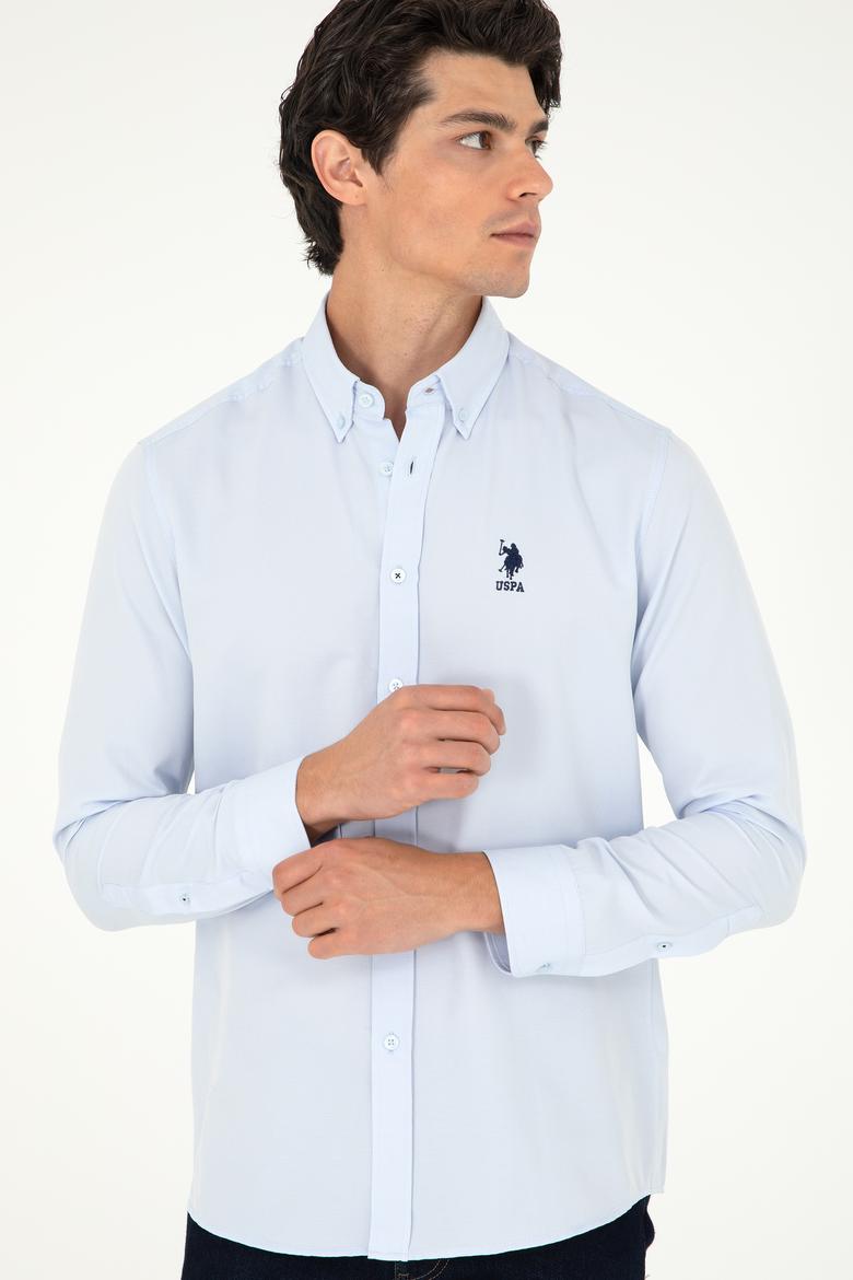 Erkek Açık Mavi Uzun Kollu Basic Gömlek - 50293437008