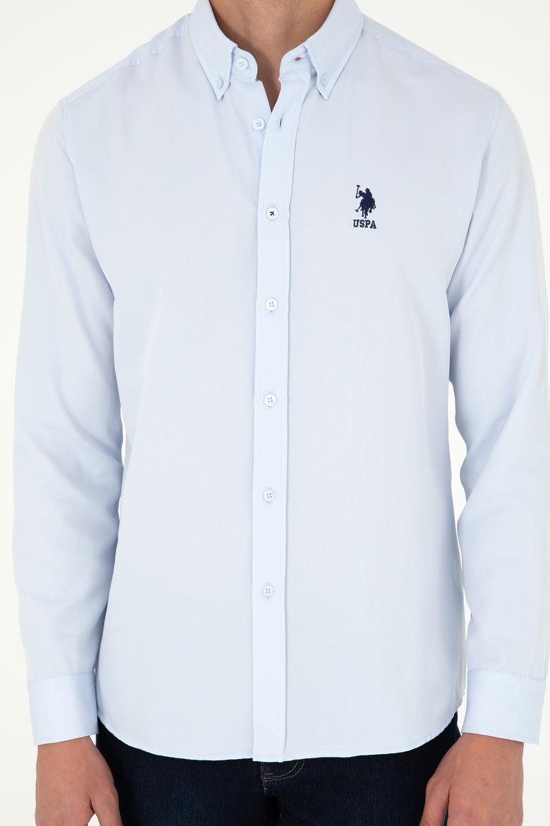 Erkek Açık Mavi Uzun Kollu Basic Gömlek - 50293437008