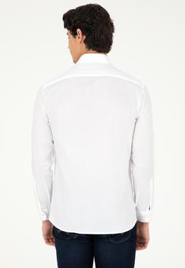 Erkek Beyaz Uzun Kollu Basic Gömlek - 50293948023