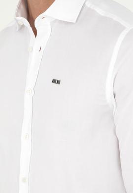 Erkek Beyaz Uzun Kollu Basic Gömlek - 50293948023