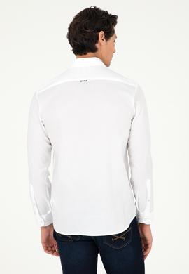 Erkek Beyaz Uzun Kollu Basic Gömlek - 50293920031