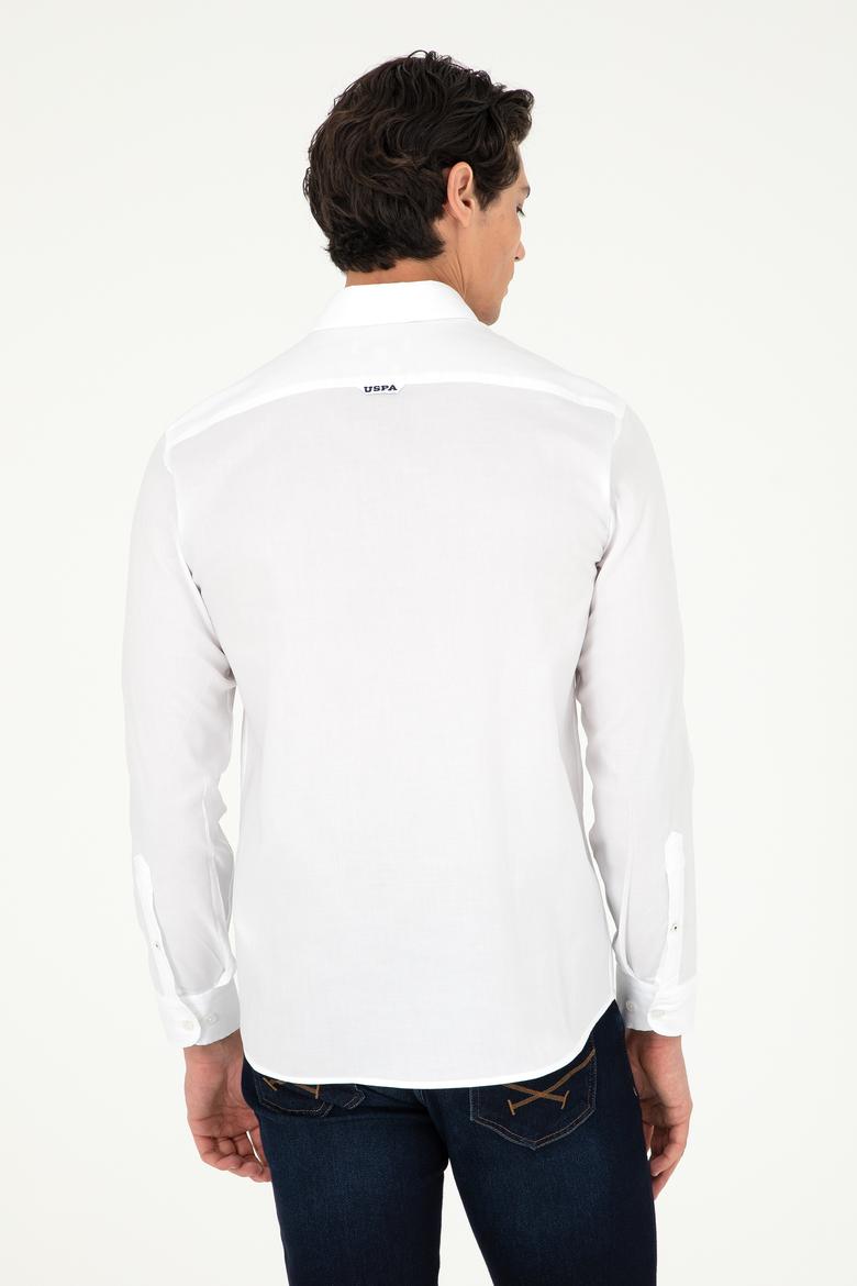 Erkek Beyaz Uzun Kollu Basic Gömlek - 50293920031