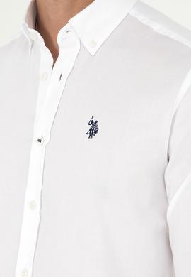 Erkek Beyaz Uzun Kollu Basic Gömlek - 50293920031