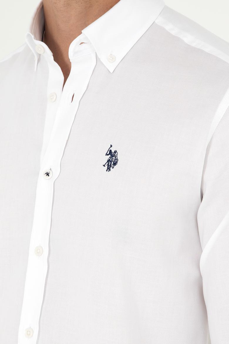 Erkek Beyaz Uzun Kollu Basic Gömlek - 50293920031