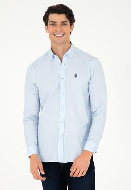 Erkek Açık Mavi Uzun Kollu Basic Gömlek - 50293949010