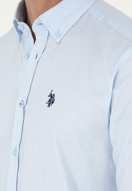 Erkek Açık Mavi Uzun Kollu Basic Gömlek - 50293949010