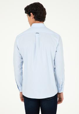 Erkek Açık Mavi Uzun Kollu Basic Gömlek - 50293949010