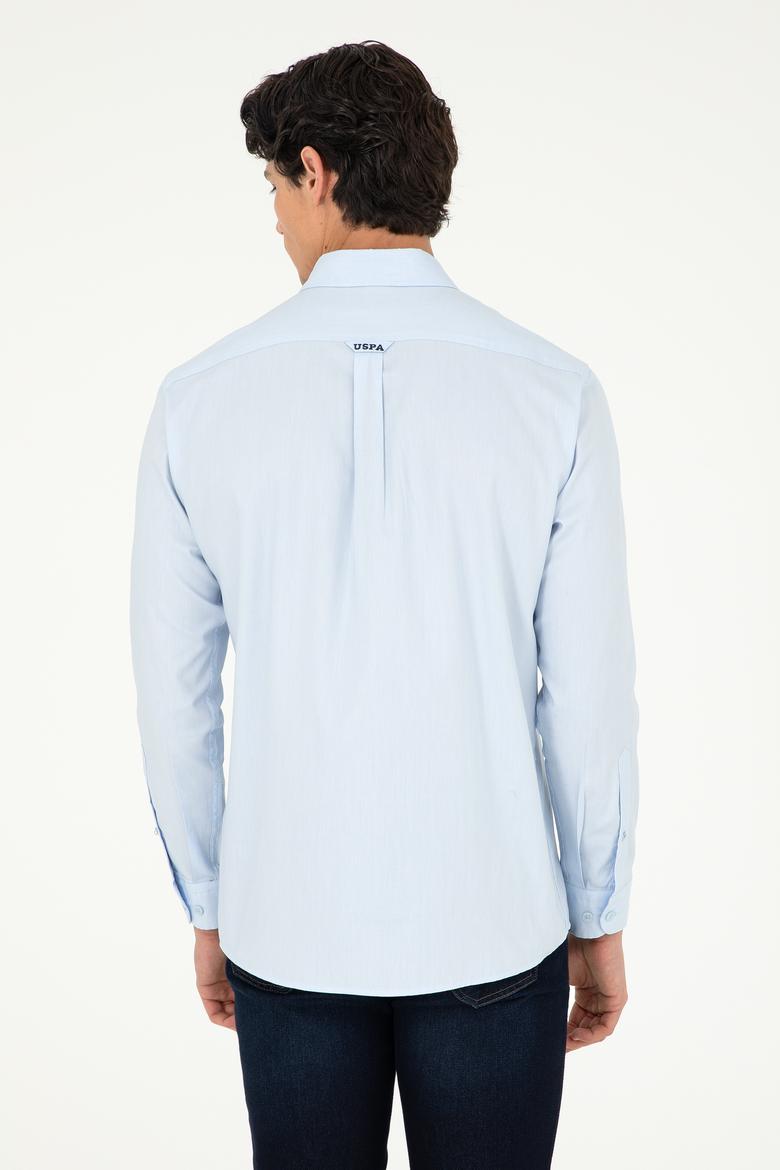 Erkek Açık Mavi Uzun Kollu Basic Gömlek - 50293949010