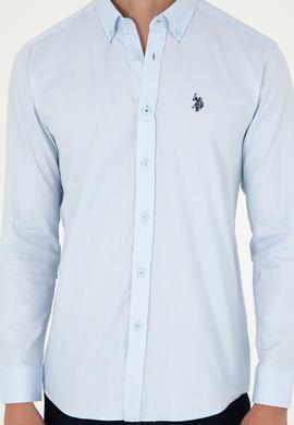 Erkek Açık Mavi Uzun Kollu Basic Gömlek - 50293949010