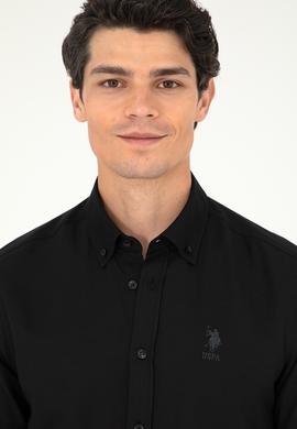 Erkek Siyah Uzun Kollu Basic Gömlek - 50295897063