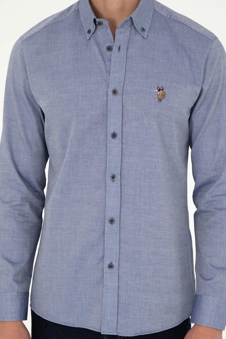 Erkek Lacivert Uzun Kollu Basic Gömlek - 50295675062