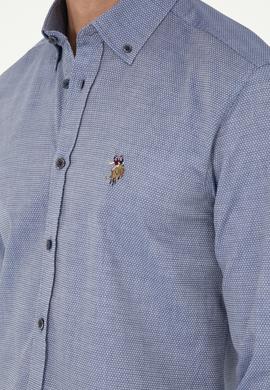 Erkek Lacivert Uzun Kollu Basic Gömlek - 50295675062