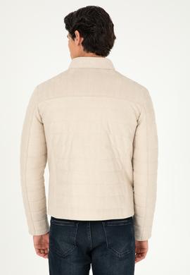 Erkek Bej Deri Ceket - 50297246024