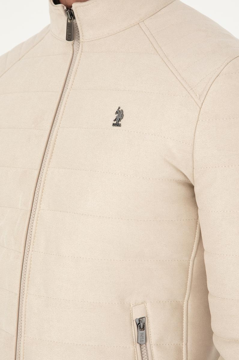 Erkek Bej Deri Ceket